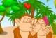 Cute Monkey Kissing Cute Monkey Kissing
